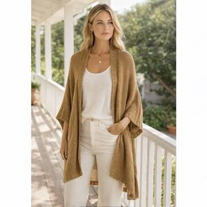 Calypso St Barth Honey Loose Knit Oversized Cardigan Size 0